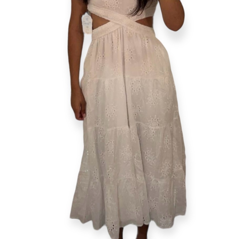 NWT Altar’d State Cline Eyelet Midi Dress Medium - Picture 6 of 7